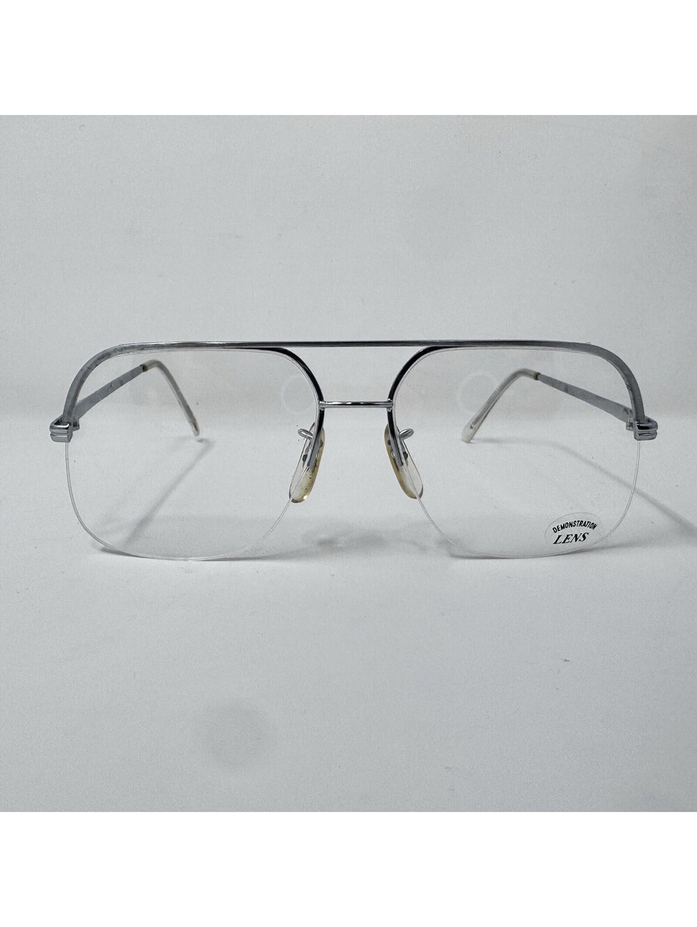 Vintage Lewis Adventurer Eyeglass Frames Silver Aviator 54-18-140 NOS